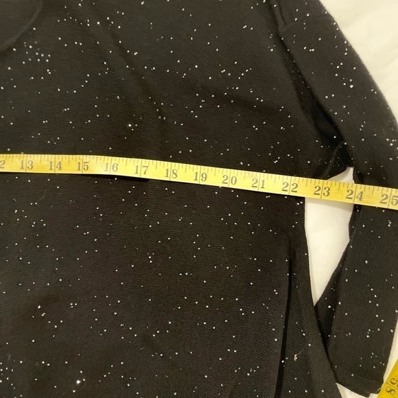 St John Black Sparkle Vneck Wool Sweater NEW WITHOUT TAGS. size L - Picture 11 of 12